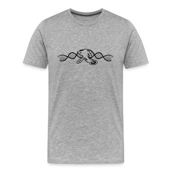 Fahrrad Radeln Mountainbike Fahrradtour Radfahren - Männer Premium Bio T-Shirt - Grau meliert - Vorne - Damien (186cm)