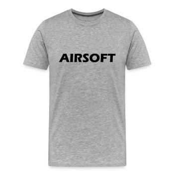 Airsoft JH - Männer Premium Bio T-Shirt - Grau meliert - Vorne - Damien (186cm)