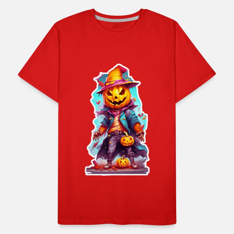Halloween Horror Jack o Lantern 03 Men's Premium Organic T-Shirt