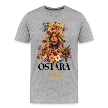 Ostara Vibes Happy Easter Ostara Goddess - Men's Premium Organic T-Shirt - heather grey - Front - Damien (186cm)