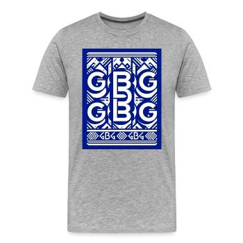 Bleu Blanc GBG - T-shirt bio Premium Homme - gris chiné - Devant - Damien (186cm)