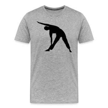 Sport - T-shirt bio Premium Homme - gris chiné - Devant - Damien (186cm)