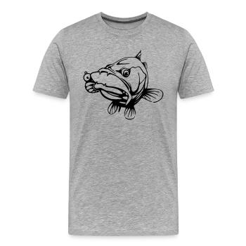 Sandre - T-shirt bio Premium Homme - gris chiné - Devant - Damien (186cm)