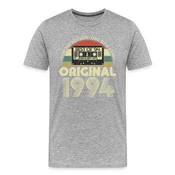 Original 1994 Jahrgang Vintage Geburtstag Retro - Männer Premium Bio T-Shirt - Grau meliert - Vorne - Damien (186cm)
