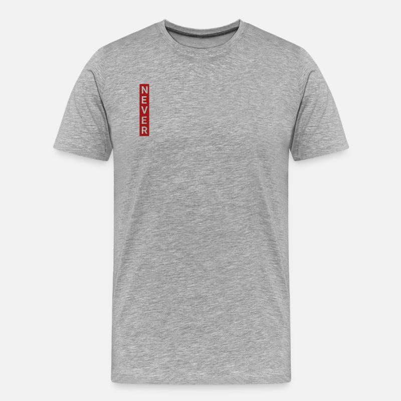 Null Bock,Never ,kein Bock Motivation - Männer Premium Bio T-Shirt - Grau meliert