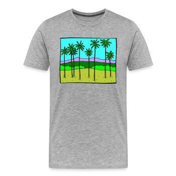 strauecher buesche shrubbery garten garden plants1 - Männer Premium Bio T-Shirt - Grau meliert - Vorne - Damien (186cm)