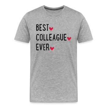 Meilleur collègue - T-shirt bio Premium Homme - gris chiné - Devant - Damien (186cm)