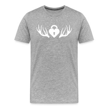 Cuckold - Männer Premium Bio T-Shirt - Grau meliert - Vorne - Damien (186cm)