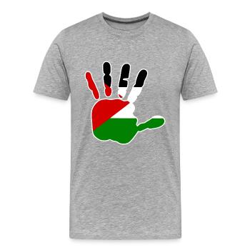 Free palestine - Männer Premium Bio T-Shirt - Grau meliert - Vorne - Damien (186cm)