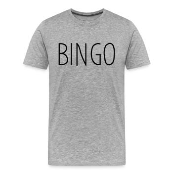 bingo - Men's Premium Organic T-Shirt - heather grey - Front - Damien (186cm)