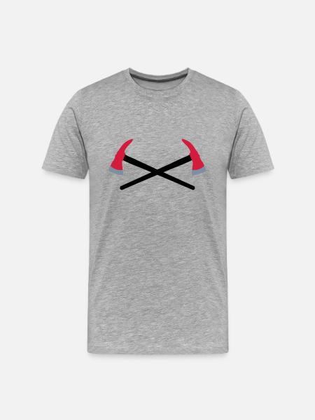 fire fighter - Men's Premium Organic T-Shirt - heather grey
