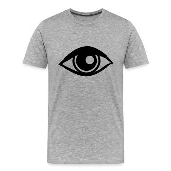 œil - T-shirt bio Premium Homme - gris chiné - Devant - Damien (186cm)