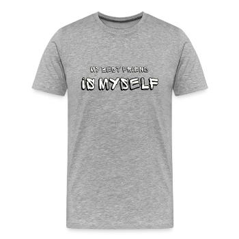 L'amitié la plus sincère - T-shirt bio Premium Homme - gris chiné - Devant - Damien (186cm)
