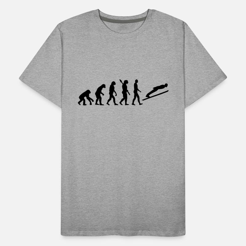 Evolution Ski-jumping Men's Premium Organic T-Shirt