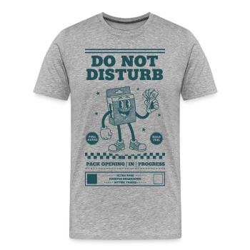 Nicht stören Pack-Öffnung im Laufenden Handel - Männer Premium Bio T-Shirt - Grau meliert - Vorne - Damien (186cm)