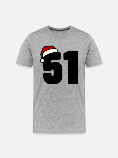 51 Number Christmas - Men's Premium Organic T-Shirt - heather grey