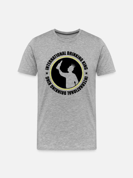 Drinking King Party Saying - Men's Premium Organic T-Shirt - heather grey