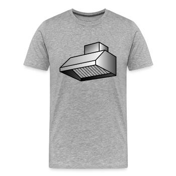 couverts vaisselle flatware silverware cutlery100 - T-shirt bio Premium Homme - gris chiné - Devant - Damien (186cm)