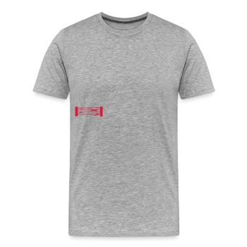 Emil - Männer Premium Bio T-Shirt - Grau meliert - Vorne - Damien (186cm)