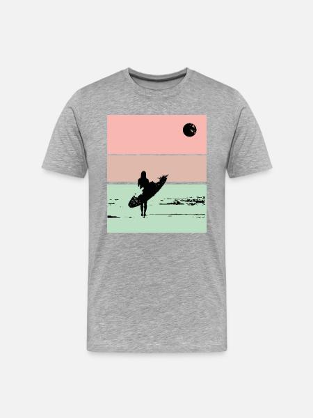 Warten - Männer Premium Bio T-Shirt - Grau meliert