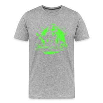 DJ Turntable Trance House Music - Männer Premium Bio T-Shirt - Grau meliert - Vorne - Damien (186cm)