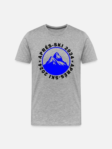 Après-ski 2024 - T-shirt bio Premium Homme - gris chiné