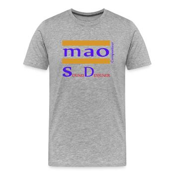 design boutique mao compo - T-shirt bio Premium Homme - gris chiné - Devant - Damien (186cm)