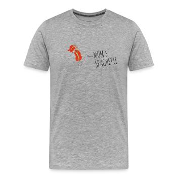 Mom's Spaghetti - Männer Premium Bio T-Shirt - Grau meliert - Vorne - Damien (186cm)