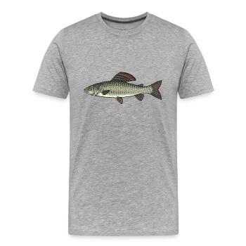 Äsche Angeln Fisch Fliegenfischen Fische - Männer Premium Bio T-Shirt - Grau meliert - Vorne - Damien (186cm)