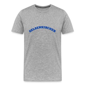 Gelsenkirchen - Männer Premium Bio T-Shirt - Grau meliert - Vorne - Damien (186cm)