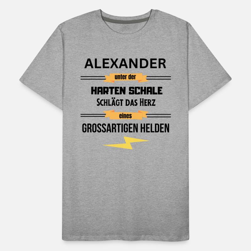 Alexander unter harte Schale eines Großartigen Hel Männer Premium Bio T-Shirt