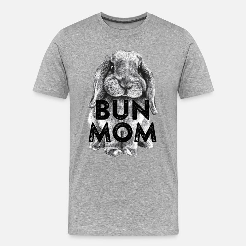 Bun Mom #2 - Männer Premium Bio T-Shirt - Grau meliert