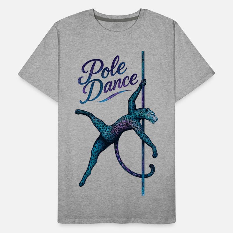 Pole dance Léopard Pole Dancer Pole Cadeau T-shirt bio Premium Homme