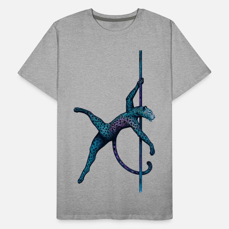 Pole dance Léopard Pole Dancer Pole Cadeau T-shirt bio Premium Homme