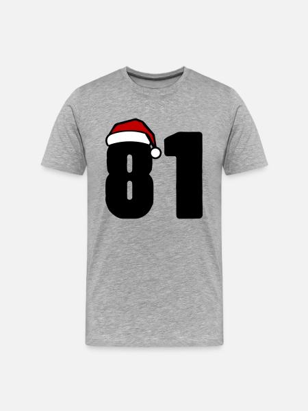 81 Number Christmas - Men's Premium Organic T-Shirt - heather grey