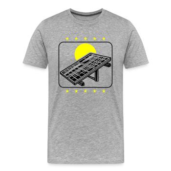 Photovoltaik Solar Energie - Männer Premium Bio T-Shirt - Grau meliert - Vorne - Damien (186cm)