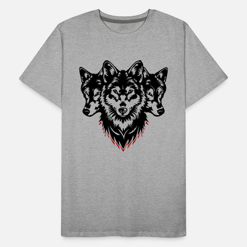 Wolf Head Pack Men's Premium Organic T-Shirt