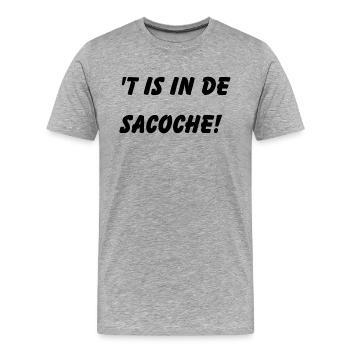 ́t is in the sacoche. Antwerp dialect shirts - Men's Premium Organic T-Shirt - heather grey - Front - Damien (186cm)