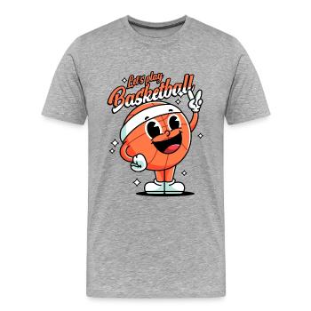 Basketball Basketball Players Basketball Players - Men's Premium Organic T-Shirt - heather grey - Front - Damien (186cm)