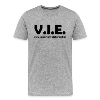 elektroniker - Männer Premium Bio T-Shirt - Grau meliert - Vorne - Damien (186cm)