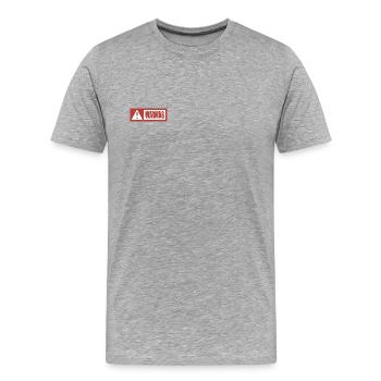 Gefahr - Männer Premium Bio T-Shirt - Grau meliert - Vorne - Damien (186cm)