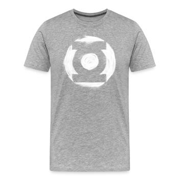 Justice League Green Lantern Logo painted - Männer Premium Bio T-Shirt - Grau meliert - Vorne - Damien (186cm)