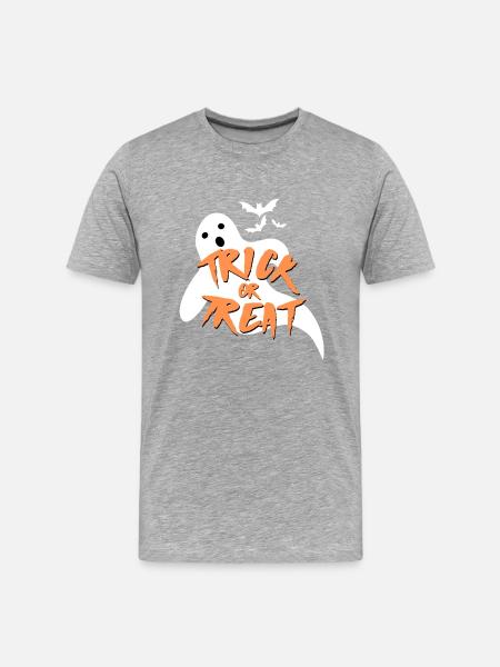 Halloween / Süßes oder Saures - Männer Premium Bio T-Shirt - Grau meliert