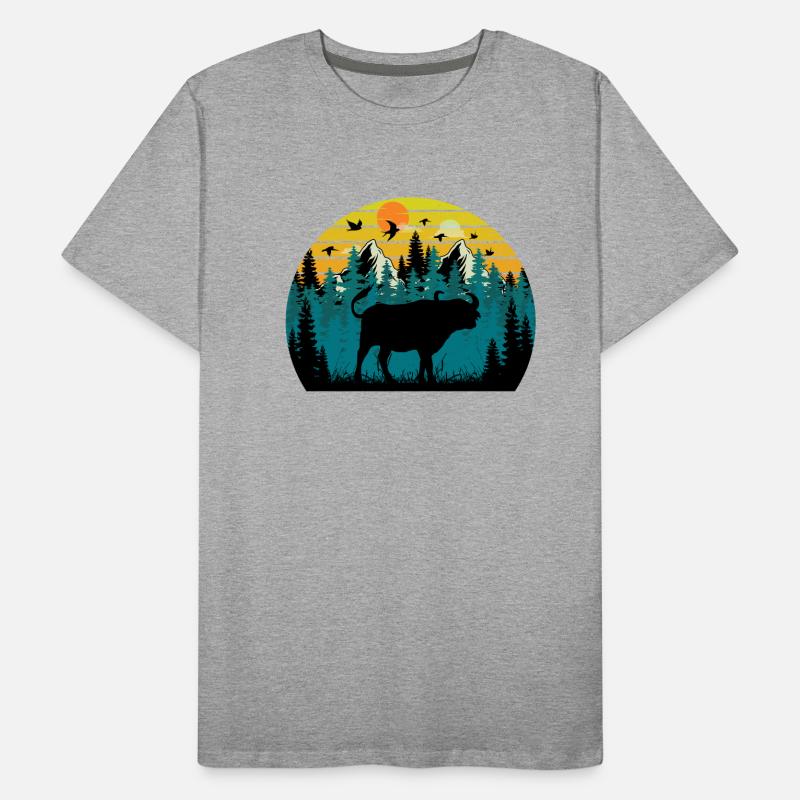 bison Sunset T-shirt bio Premium Homme