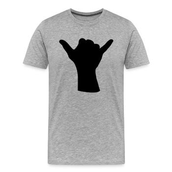 aloha - T-shirt bio Premium Homme - gris chiné - Devant - Damien (186cm)