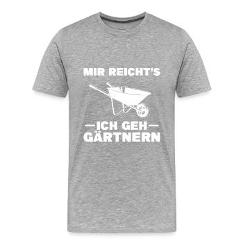 Gärtnern Schrebergarten Gärtner Geschenk - Männer Premium Bio T-Shirt - Grau meliert - Vorne - Damien (186cm)