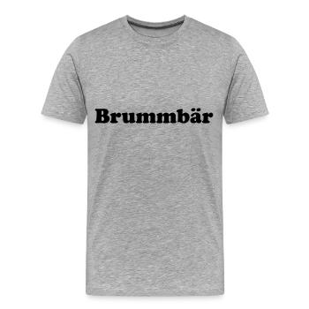 Brummbär - Männer Premium Bio T-Shirt - Grau meliert - Vorne - Damien (186cm)