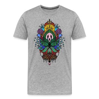 création d'équilibre - T-shirt bio Premium Homme - gris chiné - Devant - Damien (186cm)