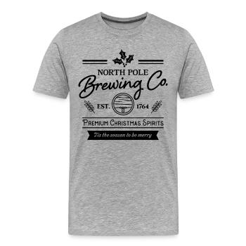 North Pole Brewing Co. - Men's Premium Organic T-Shirt - heather grey - Front - Damien (186cm)
