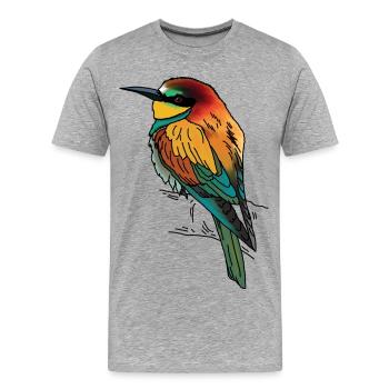 Bee-eater - Men's Premium Organic T-Shirt - heather grey - Front - Damien (186cm)